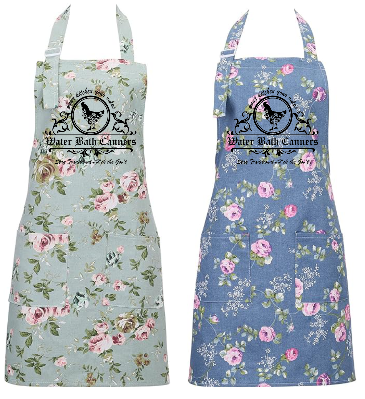 Floral Print Apron