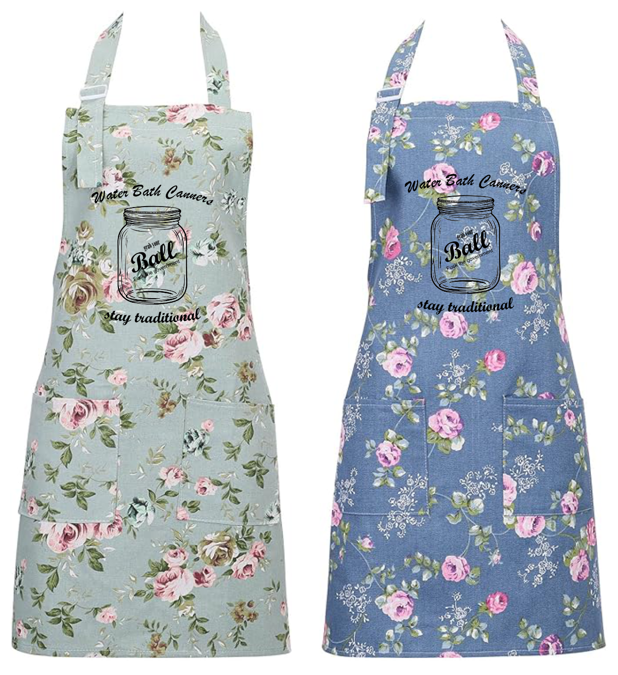 Floral Print Apron