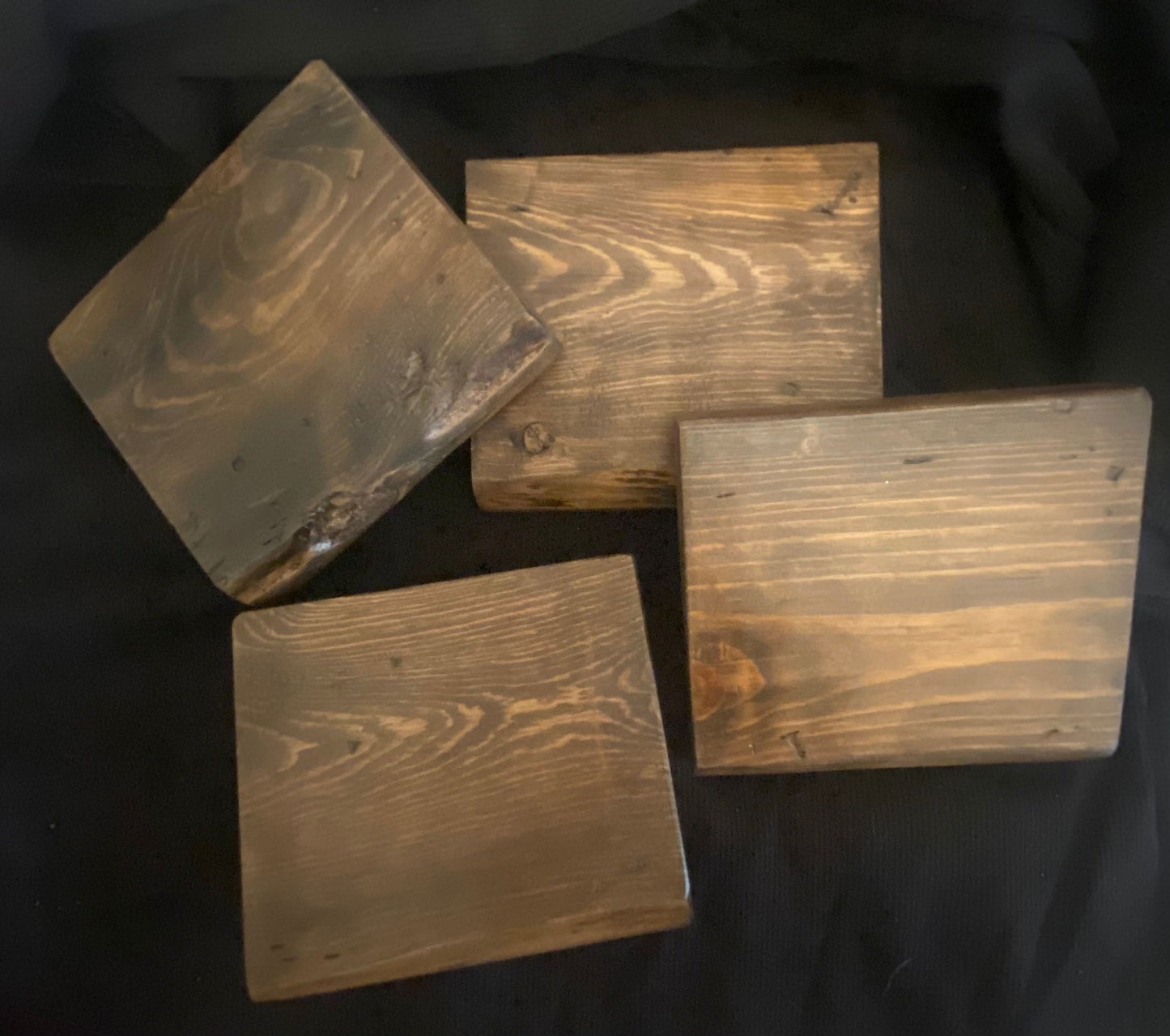 Rustic Wood Coaster Set